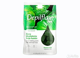 Горячий воск зеленый 1кг Depilflax